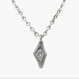 Organic Diamond Shape Pendant Necklace