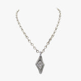 Organic Diamond Shape Pendant Necklace