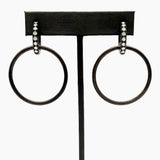 Irit Design Diamonds and Sterling Silver Hoop Earrings
