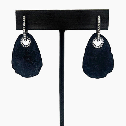 Diamonds and Sterling Silver Earrings