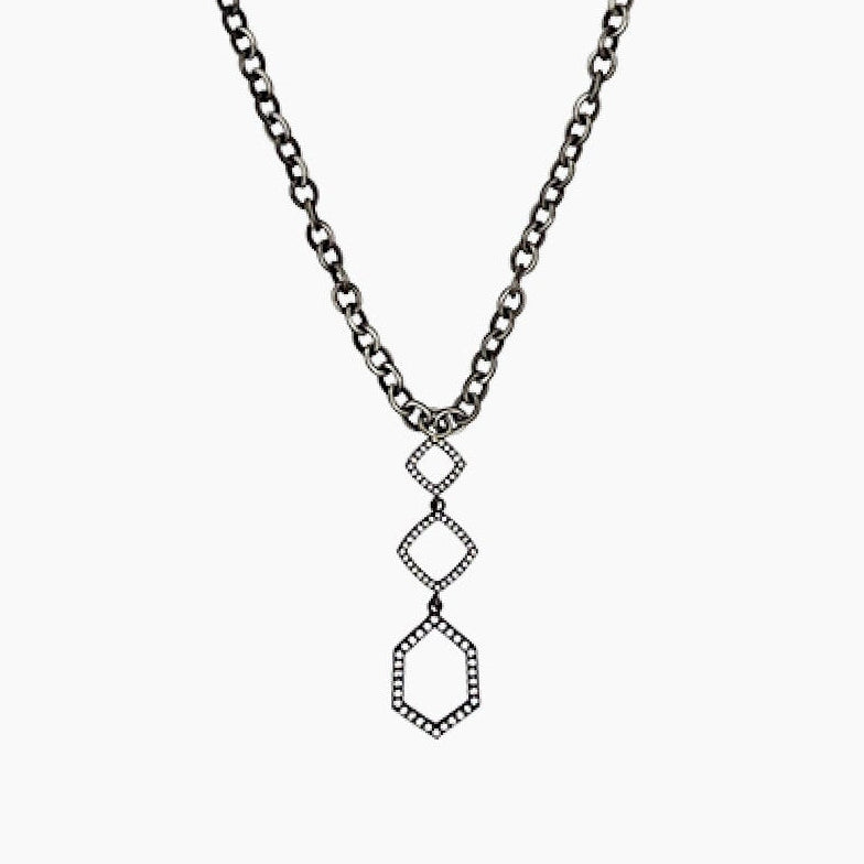 Diamonds and Sterling Silver Necklace