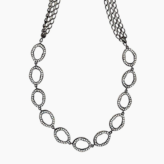Mult-Circle Diamond Necklace