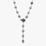 A sterling silver and Tahitian pearl necklace