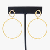 18K Gold Hoop Earrings with Diamonds
