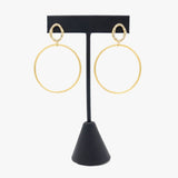 18K Gold Hoop Earrings with Diamonds