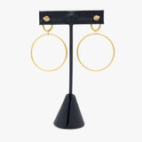 18K Gold Hoop Earrings with Diamonds
