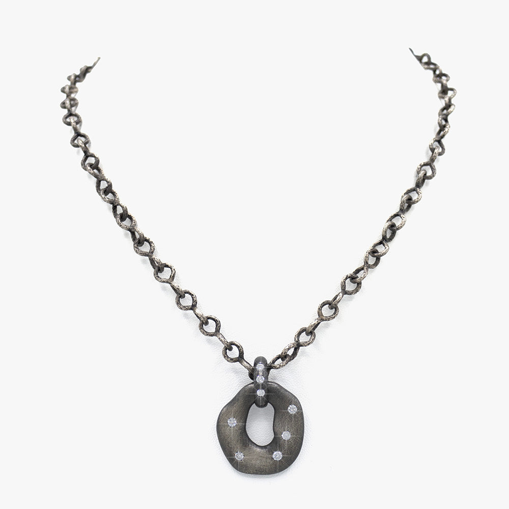 Sterling Silver and Diamond Necklace