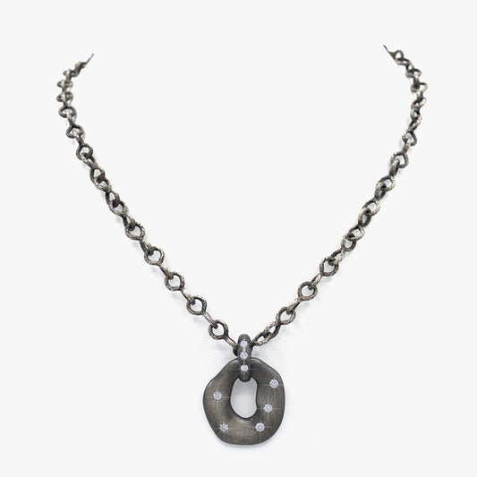 Sterling Silver and Diamond Necklace