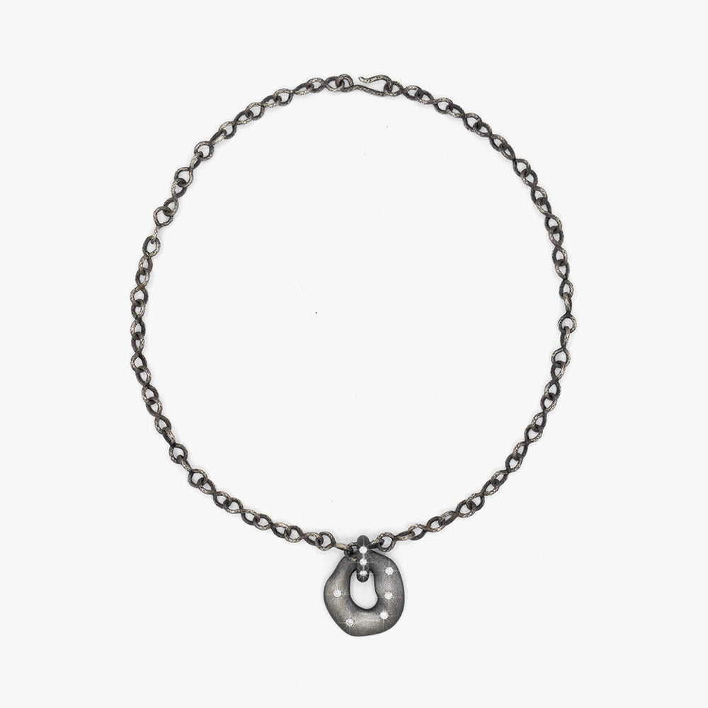 Sterling Silver and Diamond Necklace