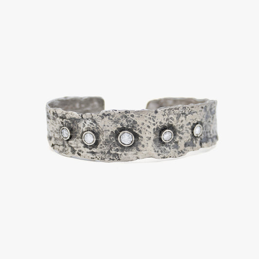 Diamonds and Sterling Silver Cuff