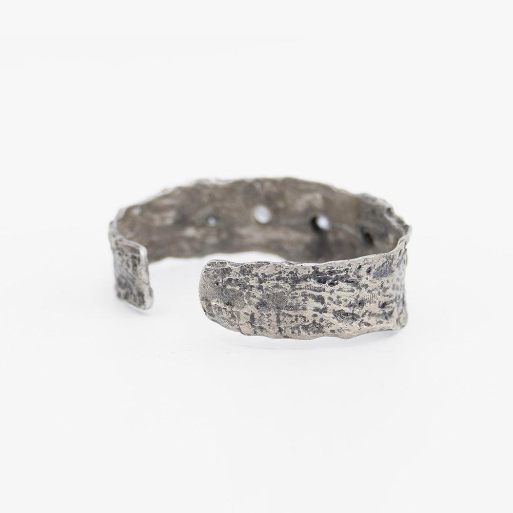 Diamonds and Sterling Silver Cuff