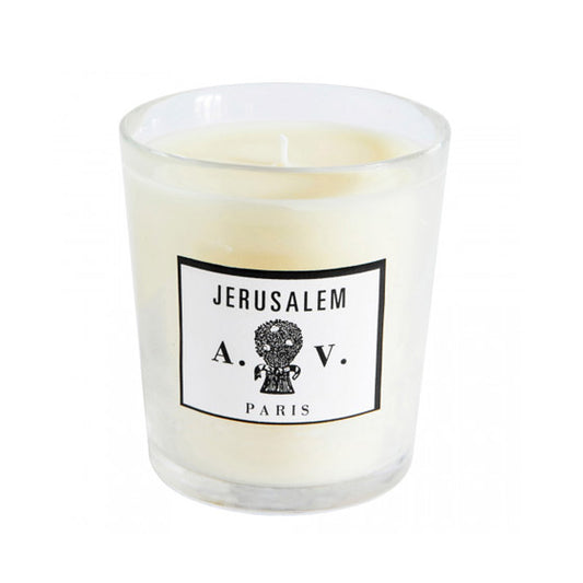 Jerusalem Glass Candle