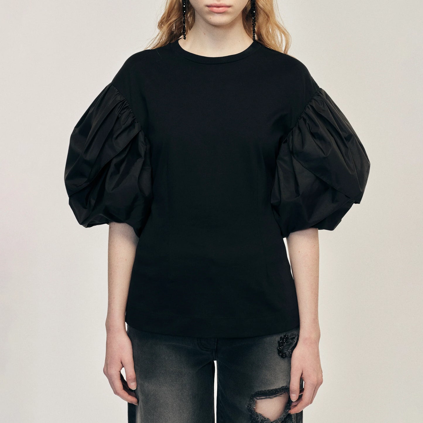 Sculpted Petal Sleeve T-Shirt