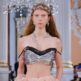 Sequin Sculpted Bandeau