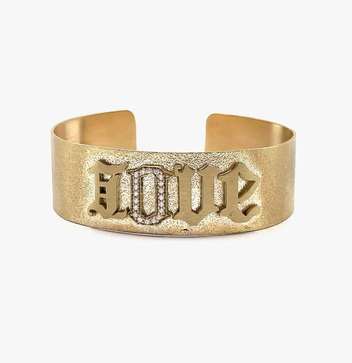 Irit Designs 10K Gold and Diamonds 'Love' Cuff
