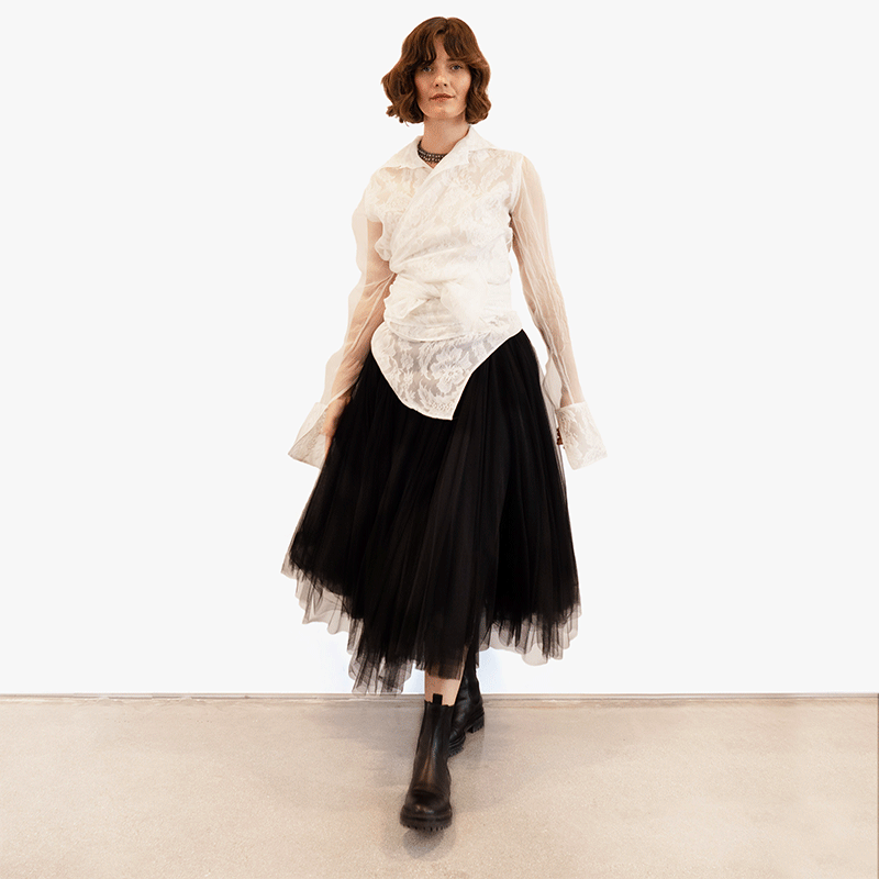 Marc Le Bihan Organza Bondage Shirt - White
