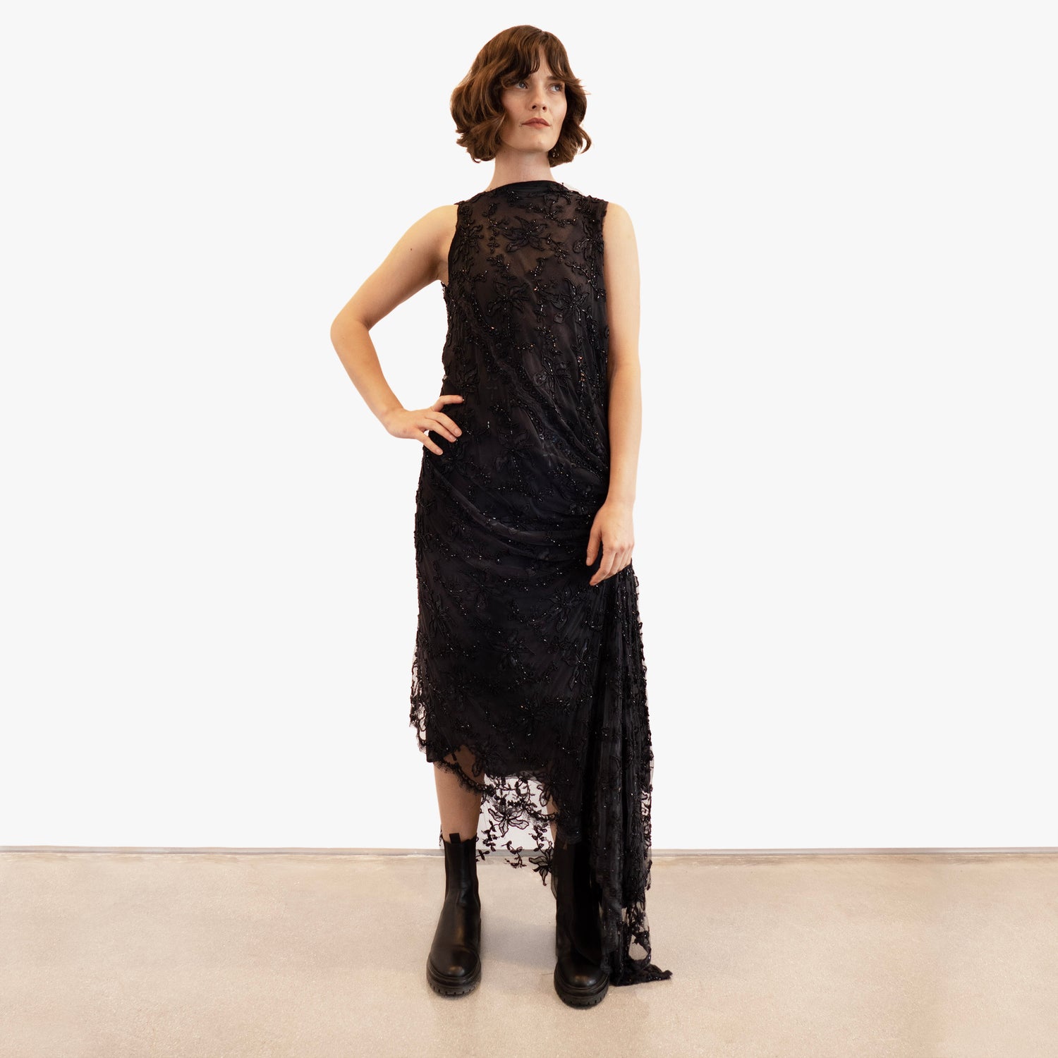 Marc Le Bihan Couture Beaded Dress - Black