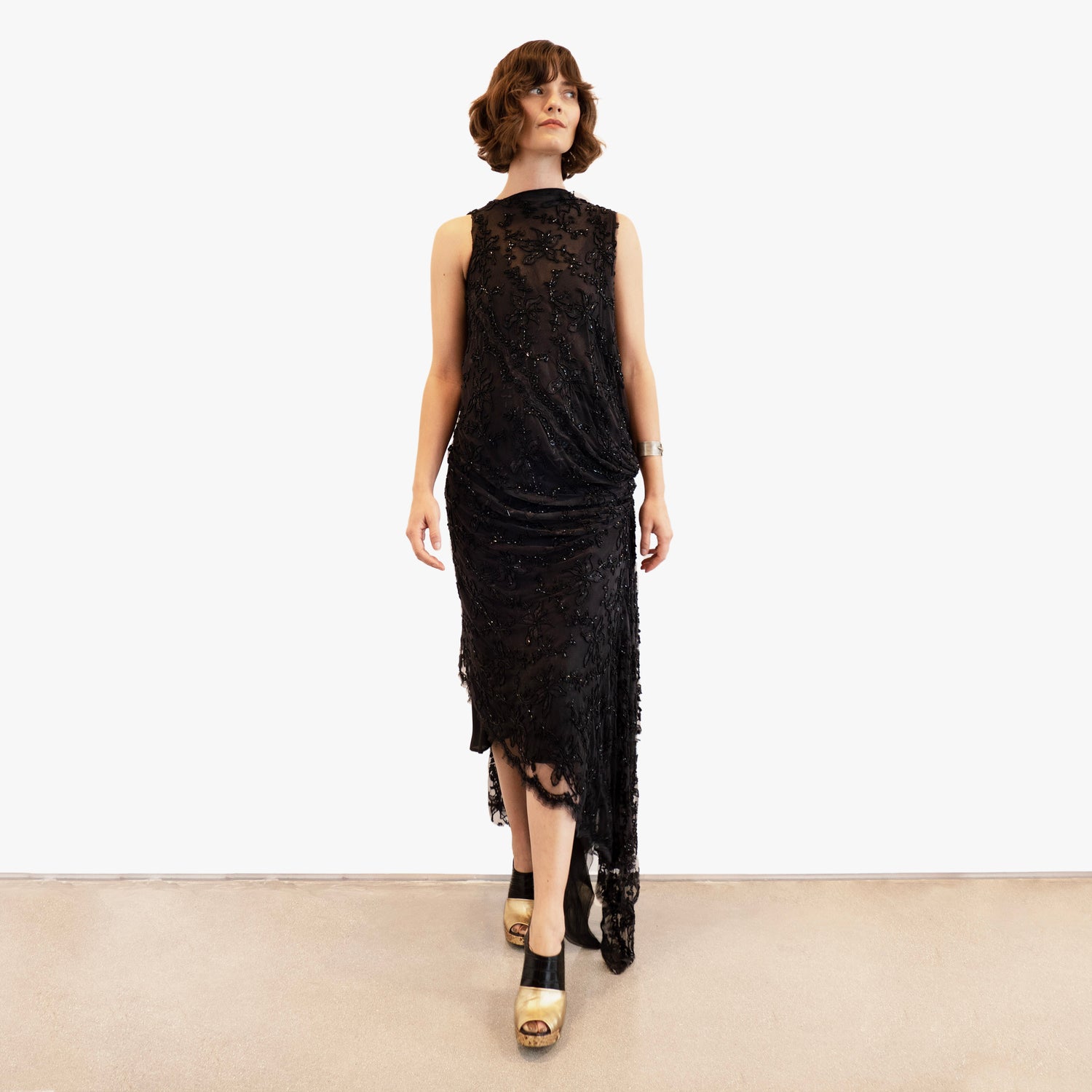 Marc Le Bihan Couture Beaded Dress - Black