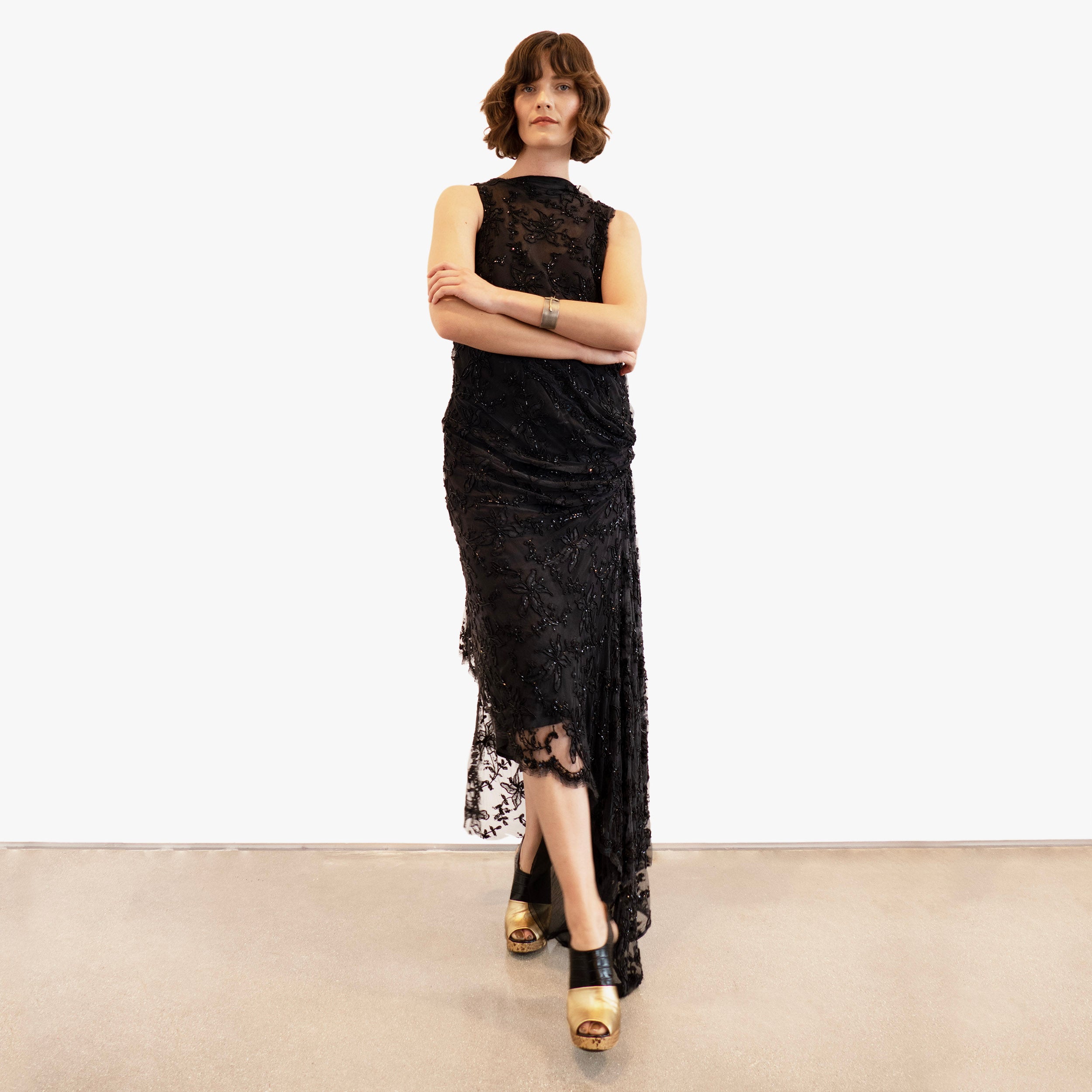 Marc Le Bihan Couture Beaded Dress - Black
