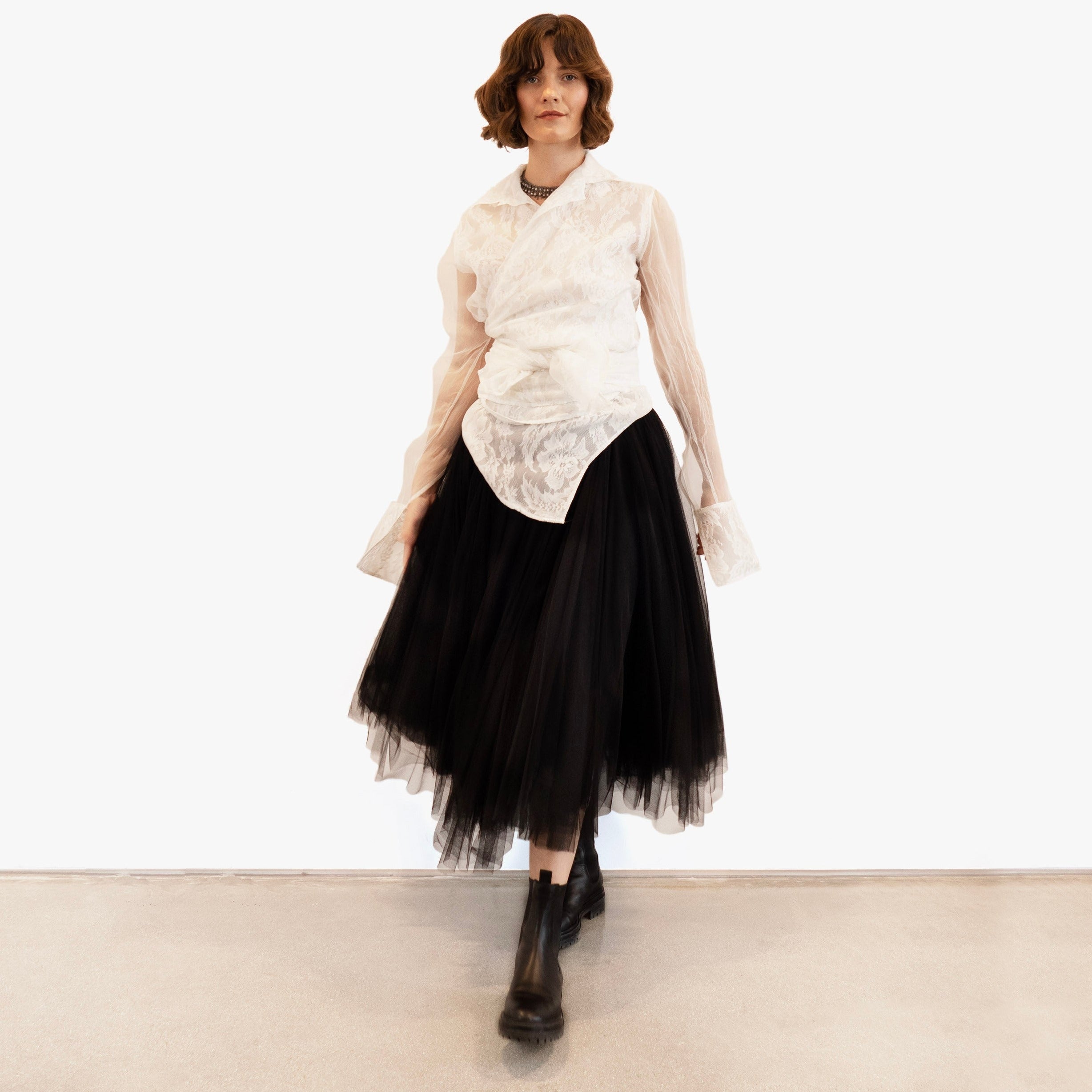 Marc Le Bihan Organza Bondage Shirt - White