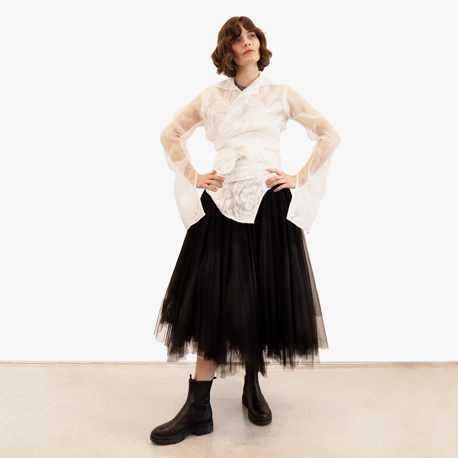Marc Le Bihan Organza Bondage Shirt - White
