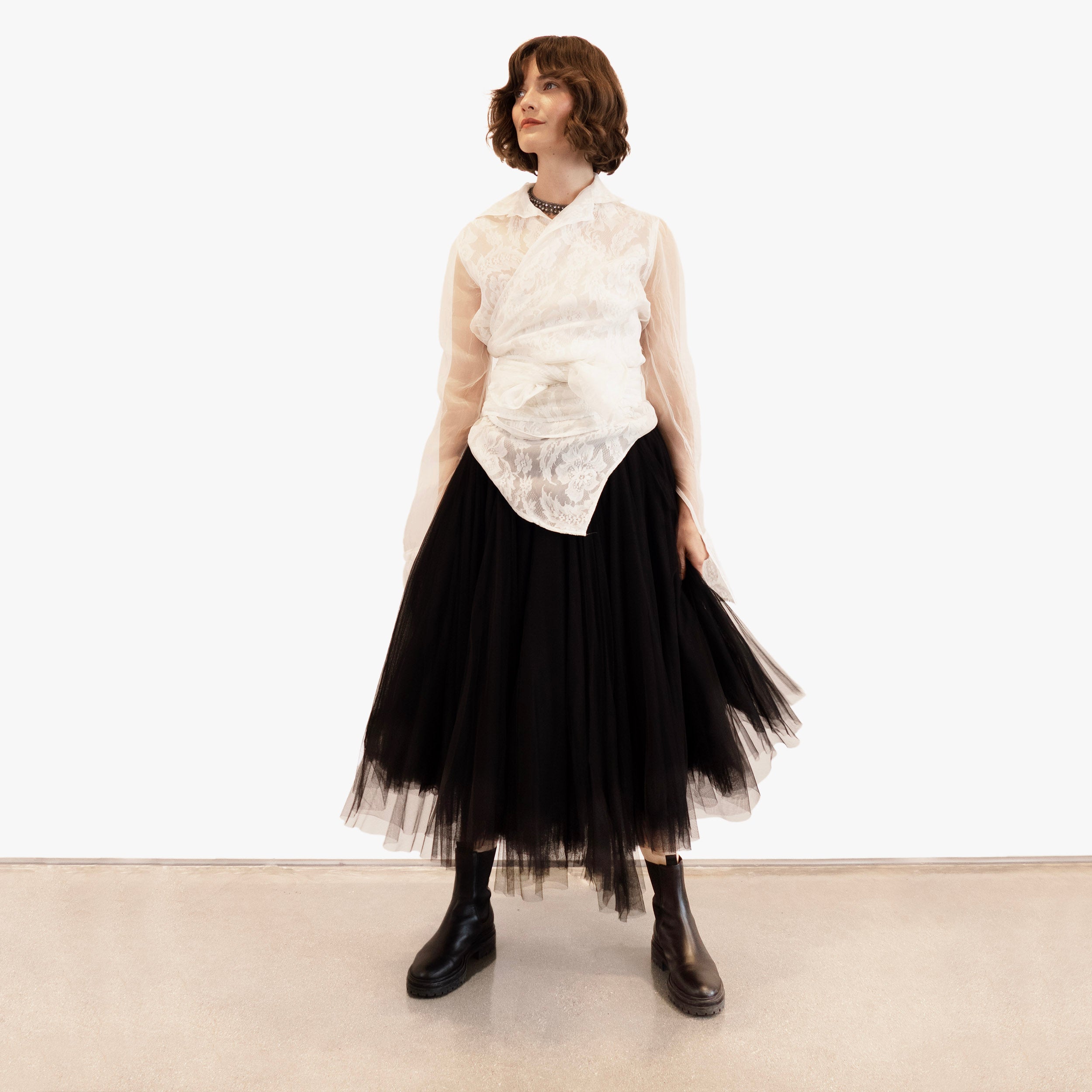 Marc Le Bihan Organza Bondage Shirt - White