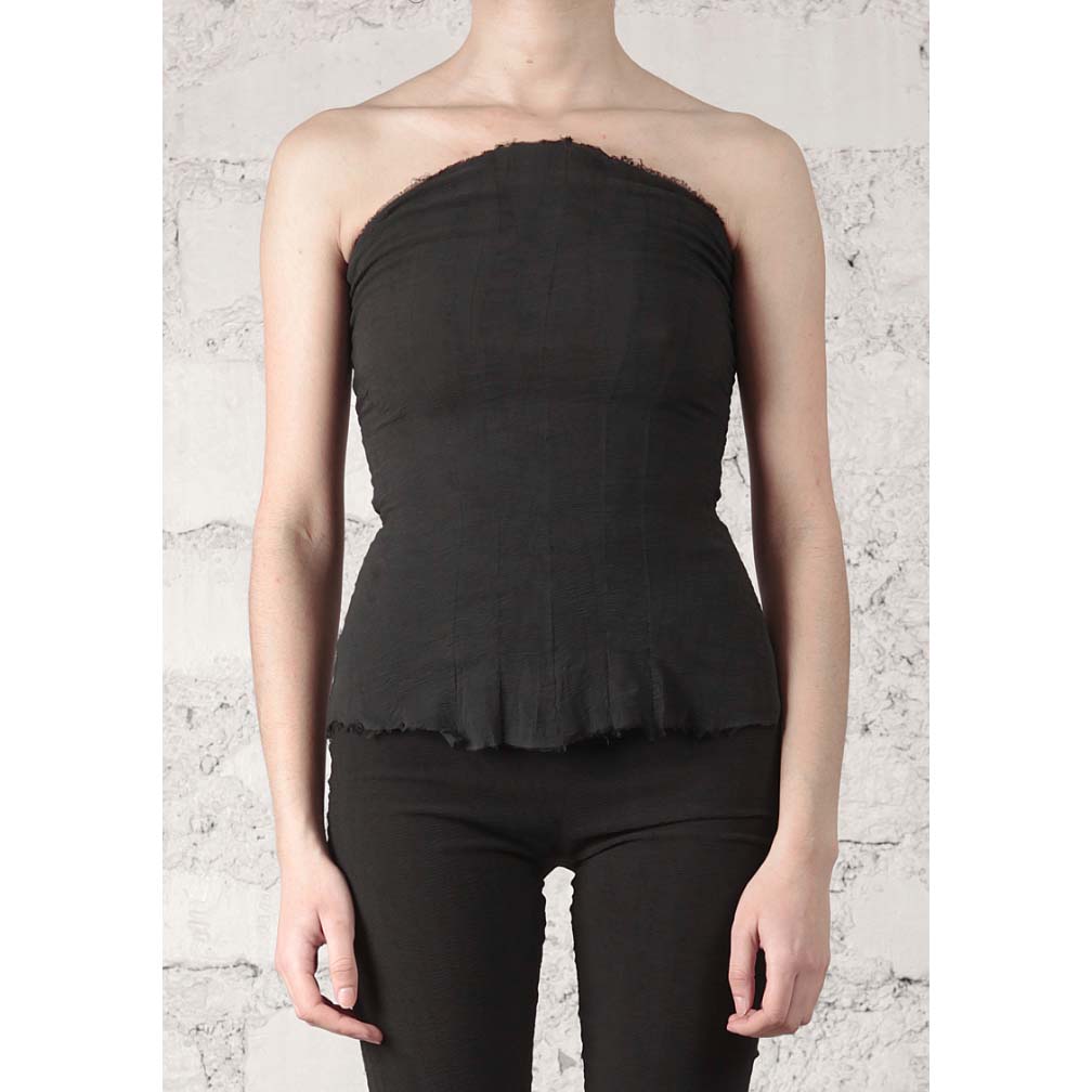 Stretch Bustier Top - Black