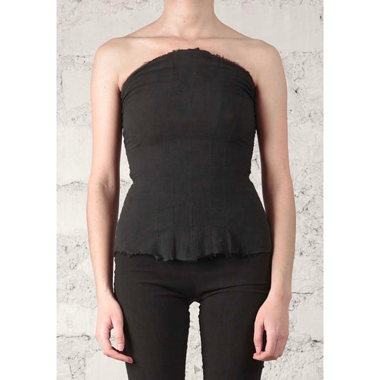 Stretch Bustier Top - Black