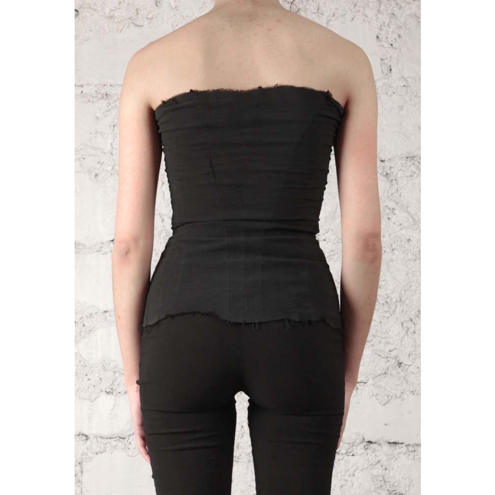 Stretch Bustier Top - Black