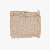 Pouch insert for Mela One-of-a-Kind Ivory Bag — handmade woven Zirconia bag in ivory with sequin pouch, made in South Italy