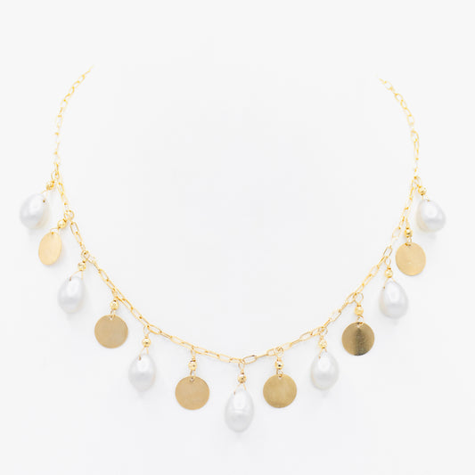 Gold and Pearl Necklace