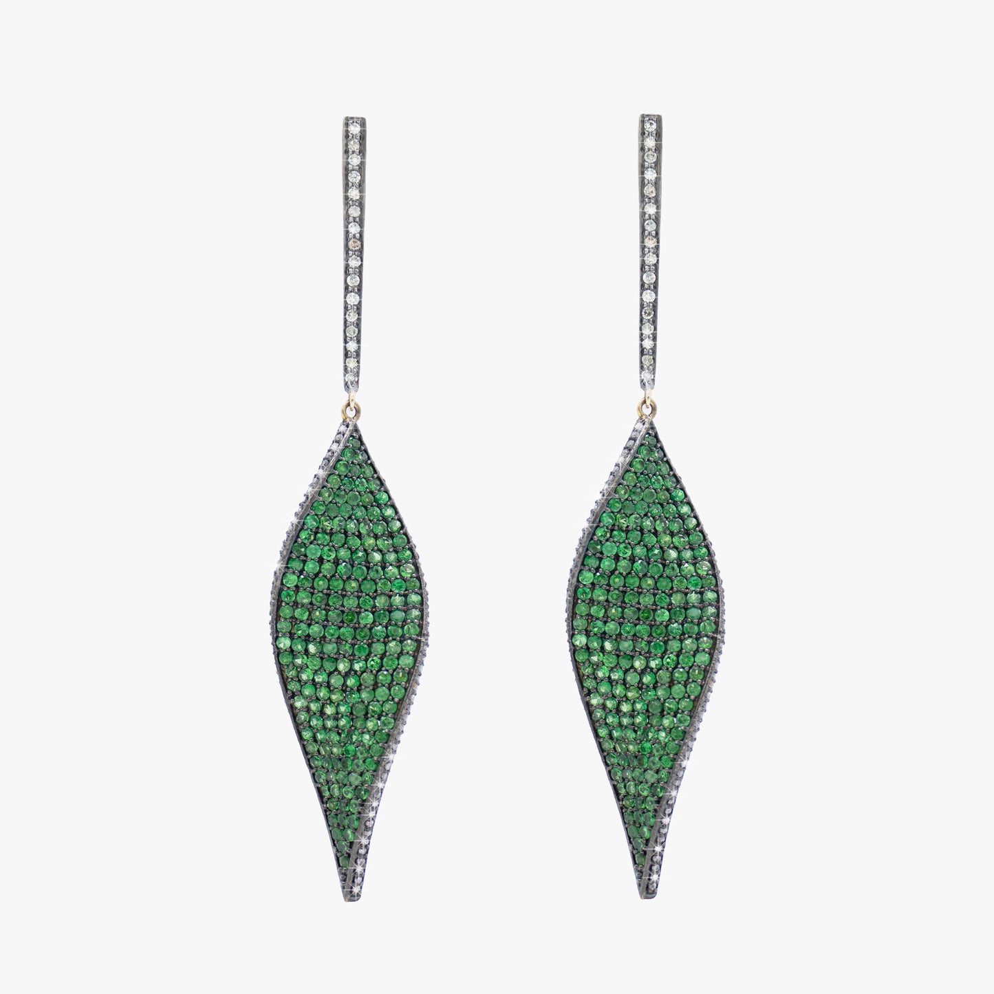 Tsavorite and Diamonds Earrings