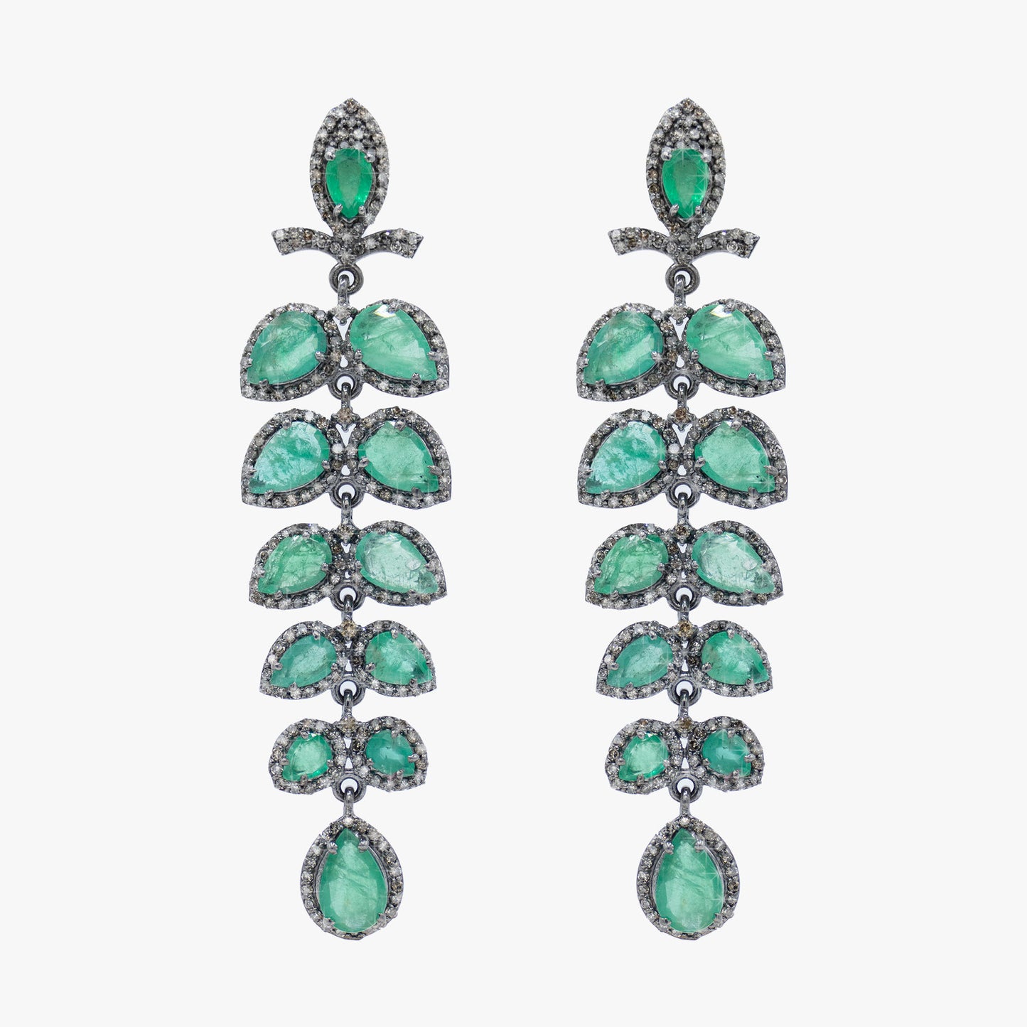 Emerald and Diamonds Earrings