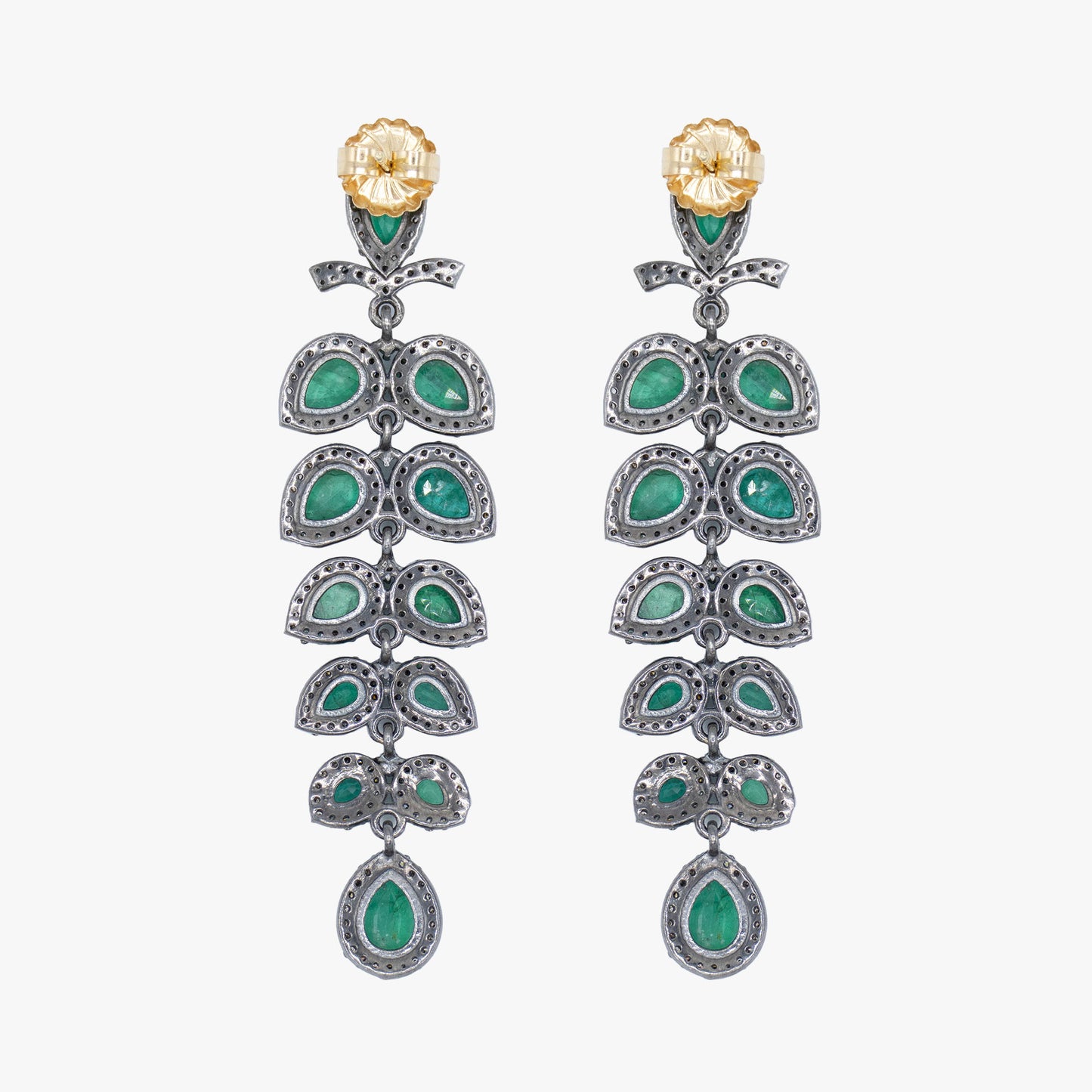 Emerald and Diamonds Earrings
