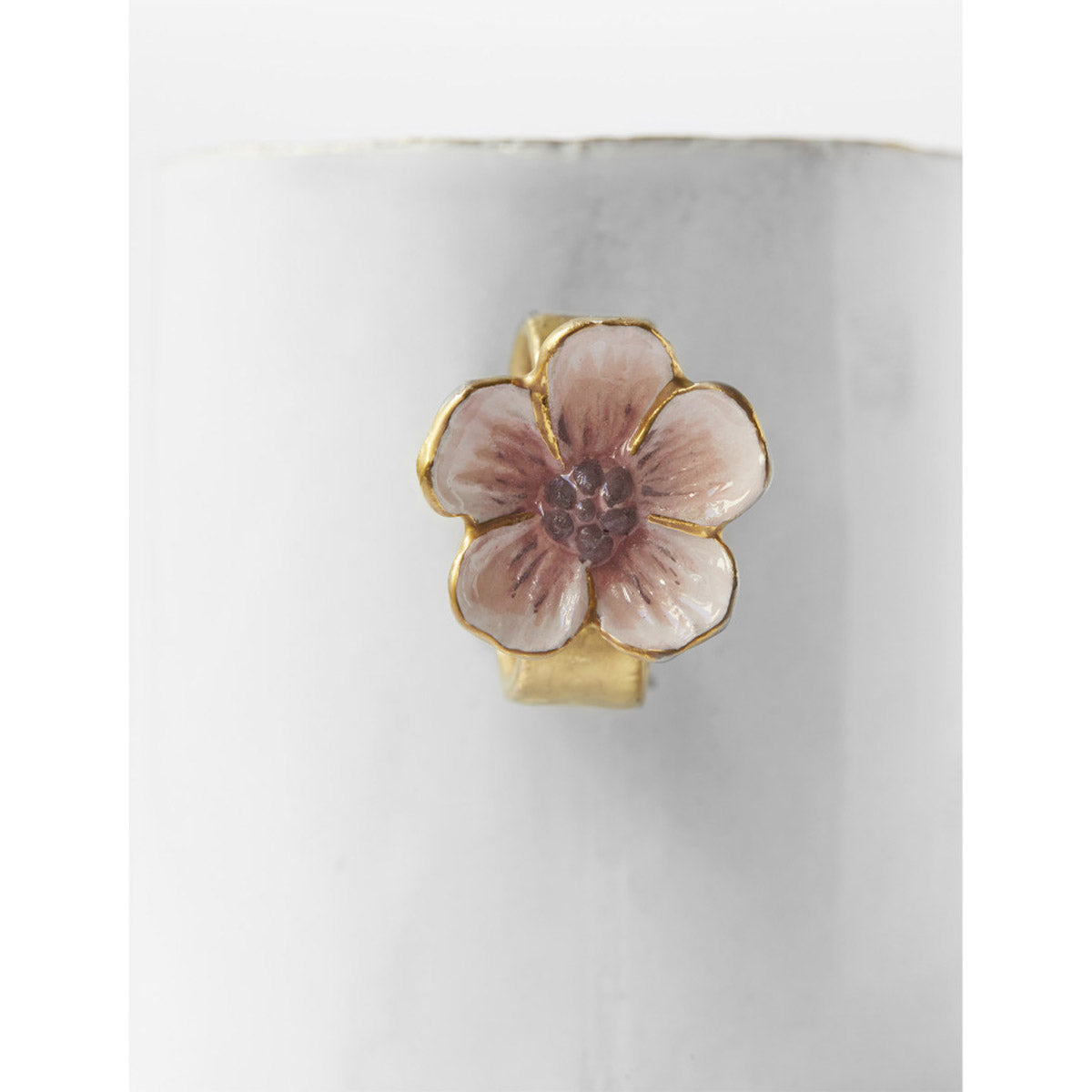 Pink Flower Ring Cup