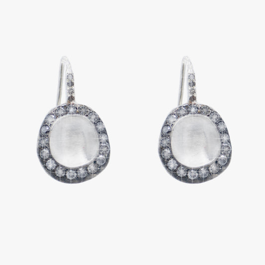 Icey Grey Diamonds Drop Earrings