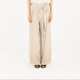 Pleated Pants - Sandshell