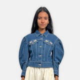 Embellished Sculpted Denim Jacket