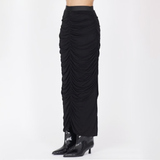 Isabel Benenato Stretch Jersey Gathered Skirt