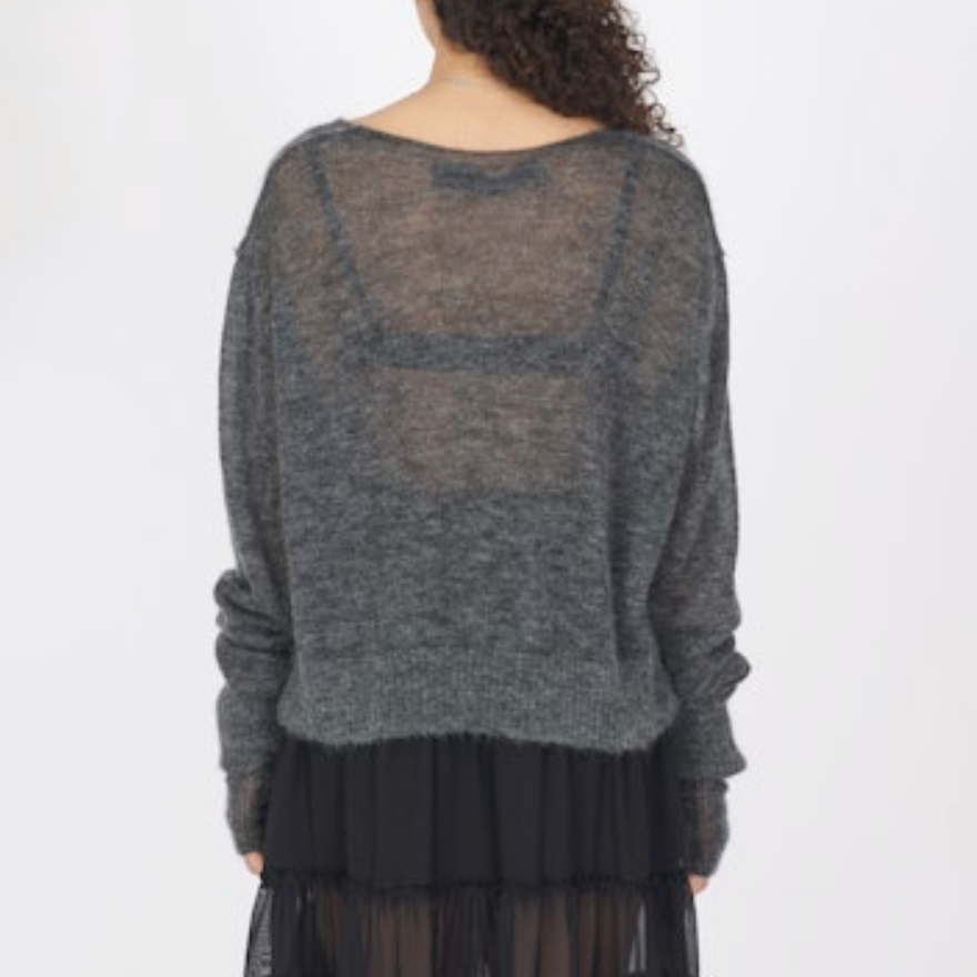 Mohair and Silk Boxy Sweater