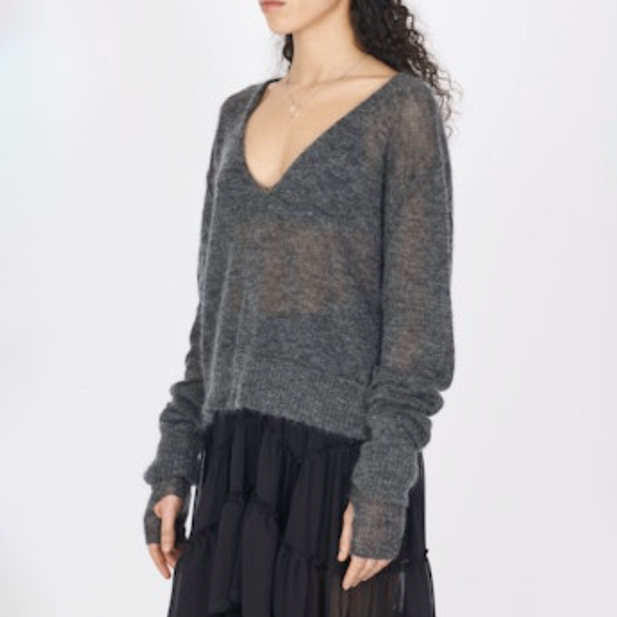 Mohair and Silk Boxy Sweater