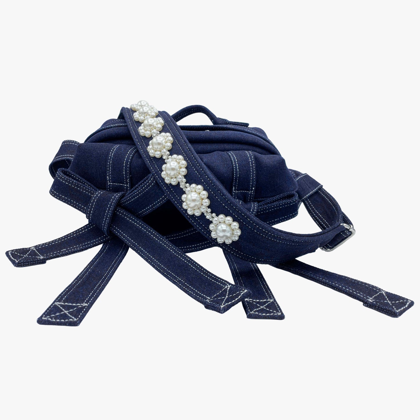 Beaded Classic Bow Crossbody Bag