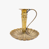 Vintage Brass Chamber Candlestick Holder