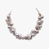 Vintage Faux Pearl and Rhinestone Necklace