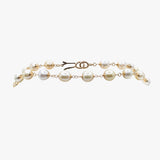Champagne Pearls and Gold Necklace