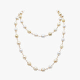 Champagne Pearls and Gold Necklace