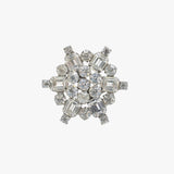 Vintage Snowflake Rhinestone Brooch