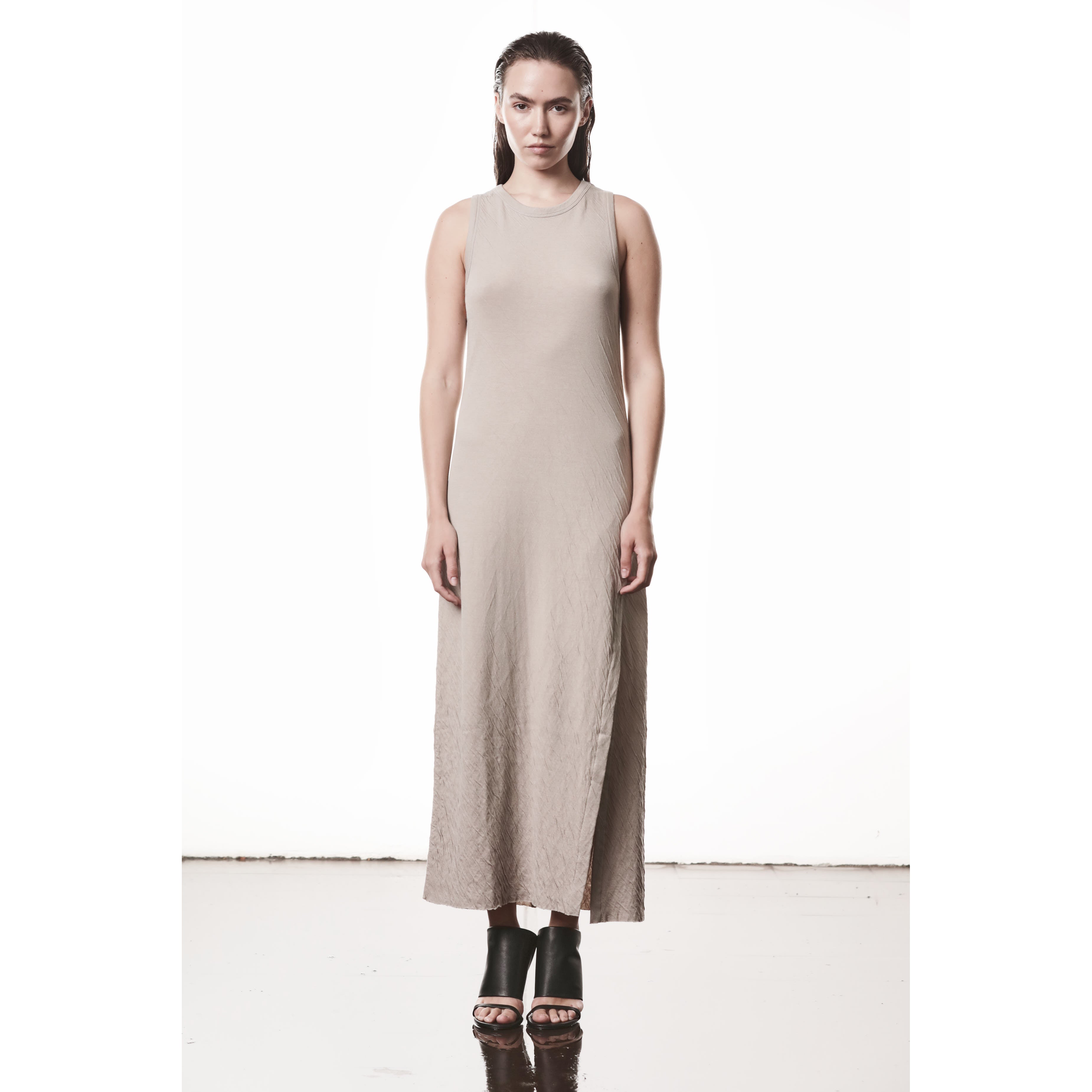 designer crew neck dresses ASOS DESIGN Curve crew neck maxi dress with volume sleeve and lace bust detail in mulberry