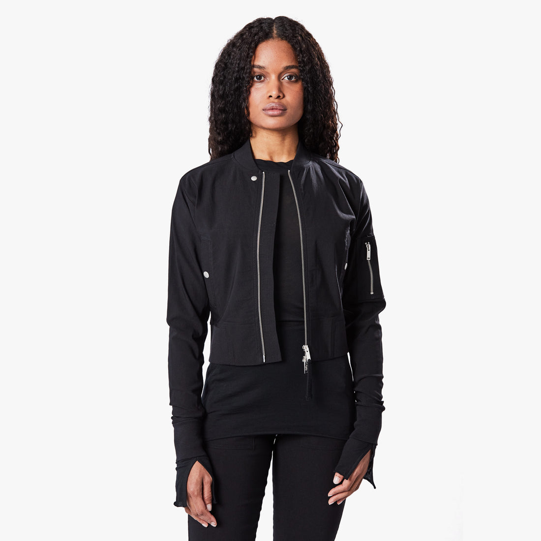 Thom Krom Cropped Bomber Jacket