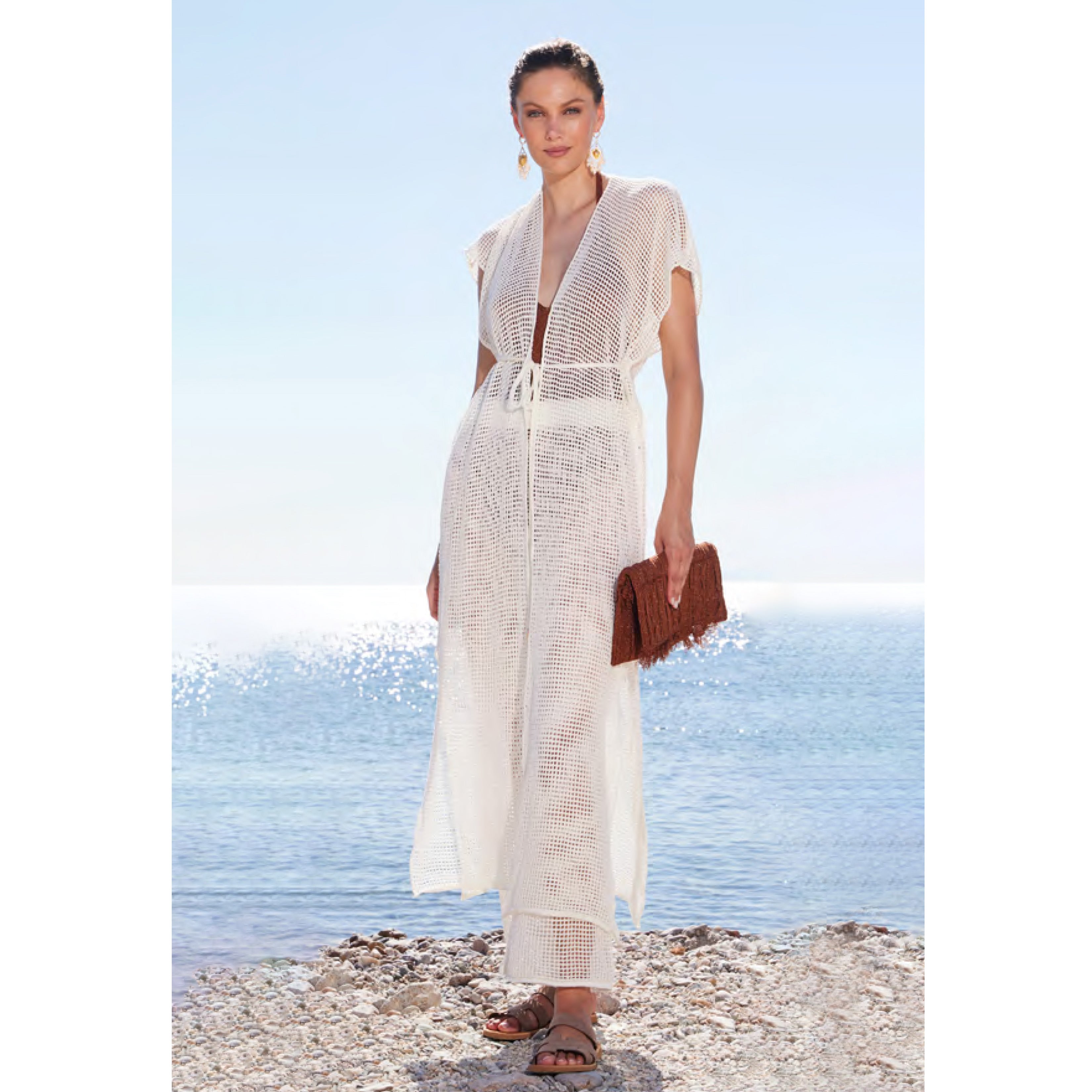 Knit Kimono - Off-White FETNEH BLAKE CONCEPT Knit Kimono - Off-White FETNEH BLAKE CONCEPT